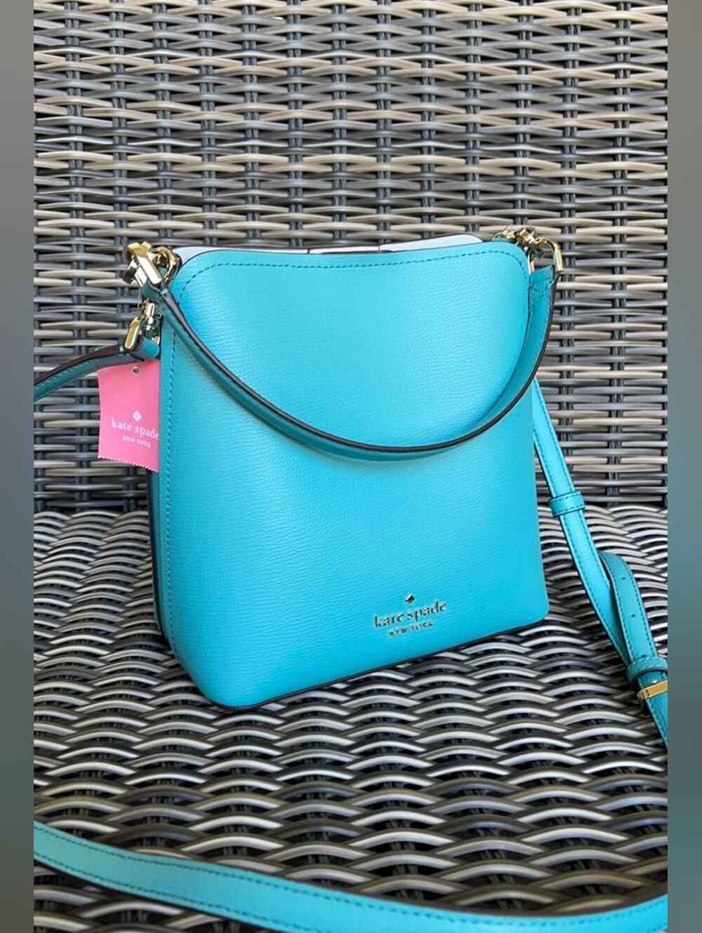 kate spade Stone Blue Small Bucket Darcy Bag - NWT & Packaging